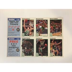 1992 OSCO Drug Promo Boston Celtics Strips Larry Bird Kevin McHale etc Lot of 2